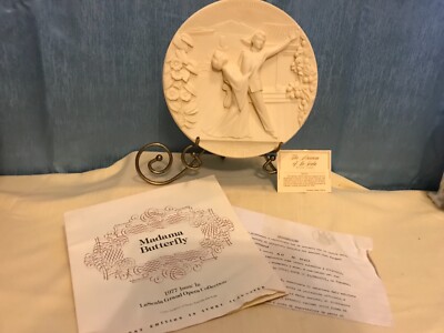 1904 Madama Butterfly La Scala Alabaster 3-D Collector Plate Gino Ruggeri 