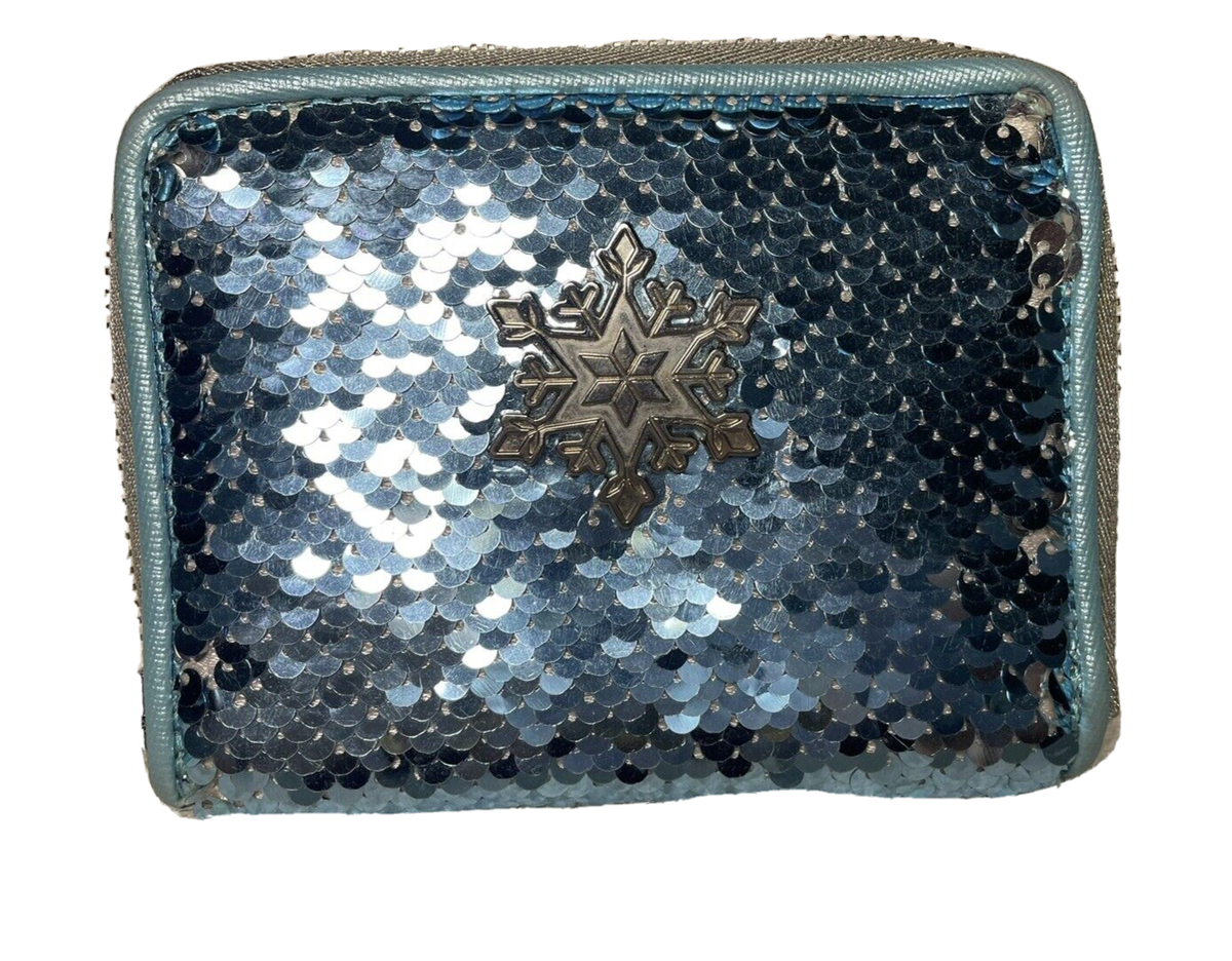 Elsa Blue Reversible Sequin Zip Wallet Loungefly X Disney 