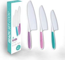 Knives for Kids 3-Piece Nylon Kitchen Knife Set BPA-Free Children's Cooking Tool