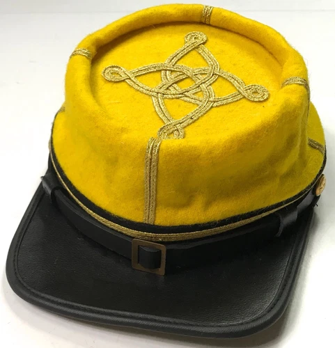 CIVIL WAR CONFEDERATE CS CAPTAIN CAVALRY OFFICER KEPI FORAGE CAP HAT-MEDIUM