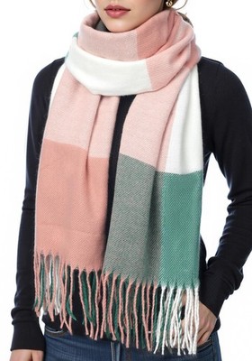 fauson Winter Scarf for Women, Warm Women's Scarves, Soft Medium, Pink 
