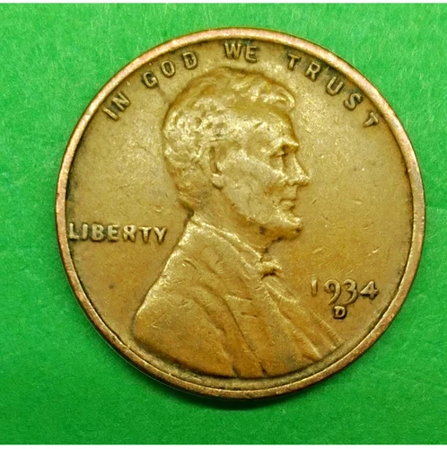 1934D VF/XF Lincoln Wheat Penny Cent -Sharp Detail Better Date #46