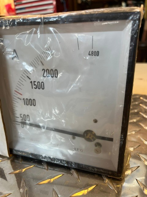AEG Ammeter Panel Meter 0-4800A - NEW/Unused From Stock - Vintage