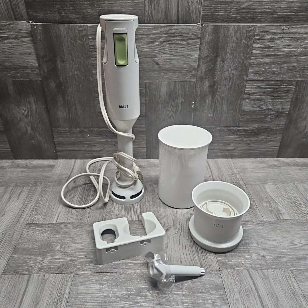 Braun 4169 MR370 Immersion Hand Blender Mixer Set Chopper & Whipping Attachments
Opens in a new wind