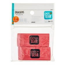 Pink Block Erasers, 2 Count