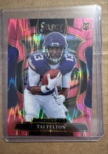 2025 Panini Select - Tai Felton 💥 Pink Shock Prizm (RC) ROOKIE - Vikings