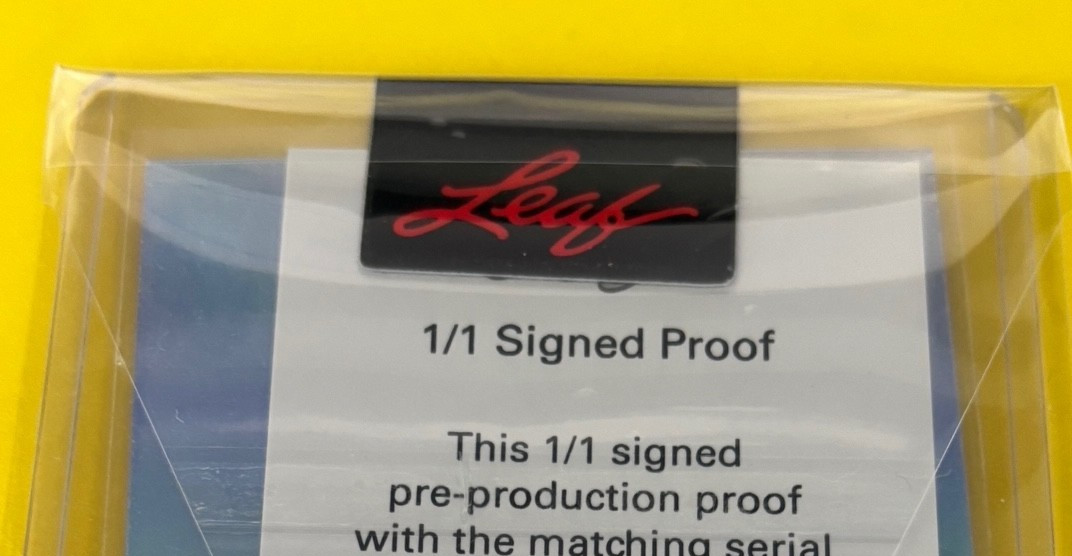 2022 Leaf Vivid 1/1 Robby Snelling Auto pre-production proof San Diego Padres view 3