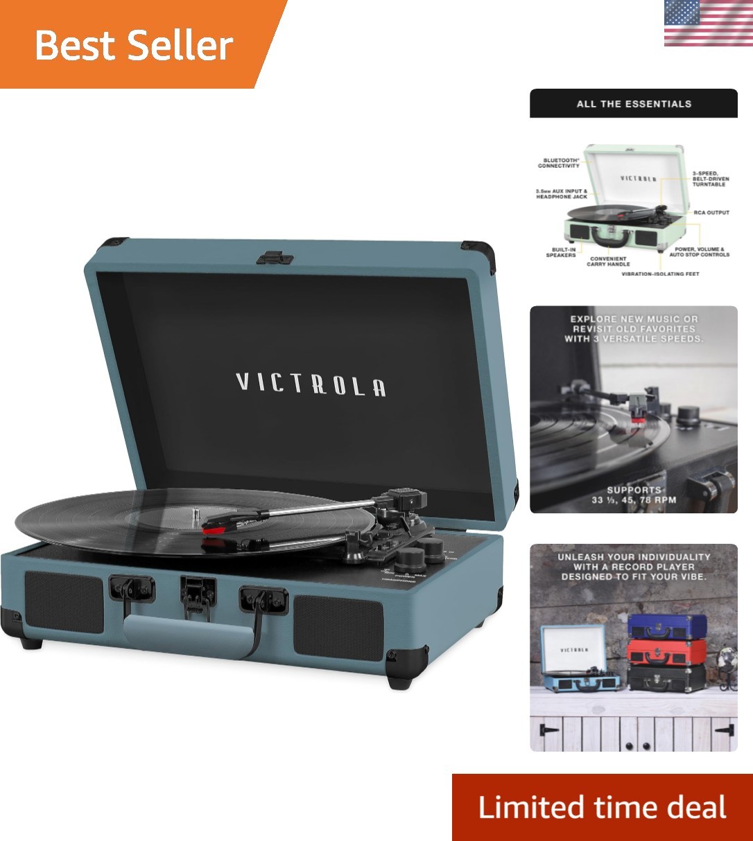 : Foldable Suitcase Design With Built-in Speakers