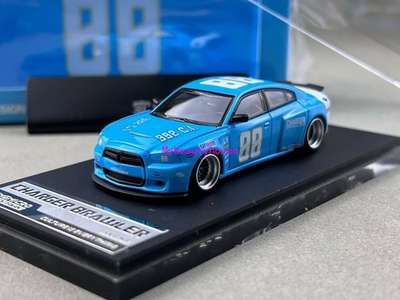 #ad #ad PSC 1:64 Blue Charger Brawler #88 Widebody Sports Model Diecast Metal Car $40.99