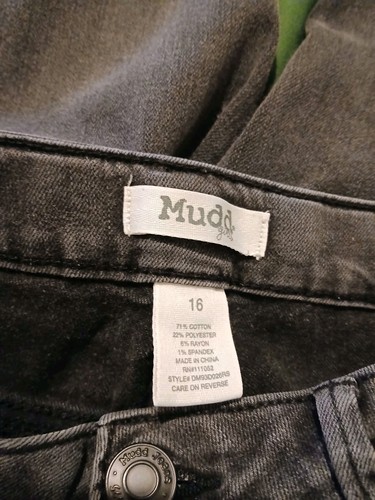 Mudd Girls Skinny Jeans Youth Size 16 Black Mid-Rise Stretch Denim - Picture 3 of 8