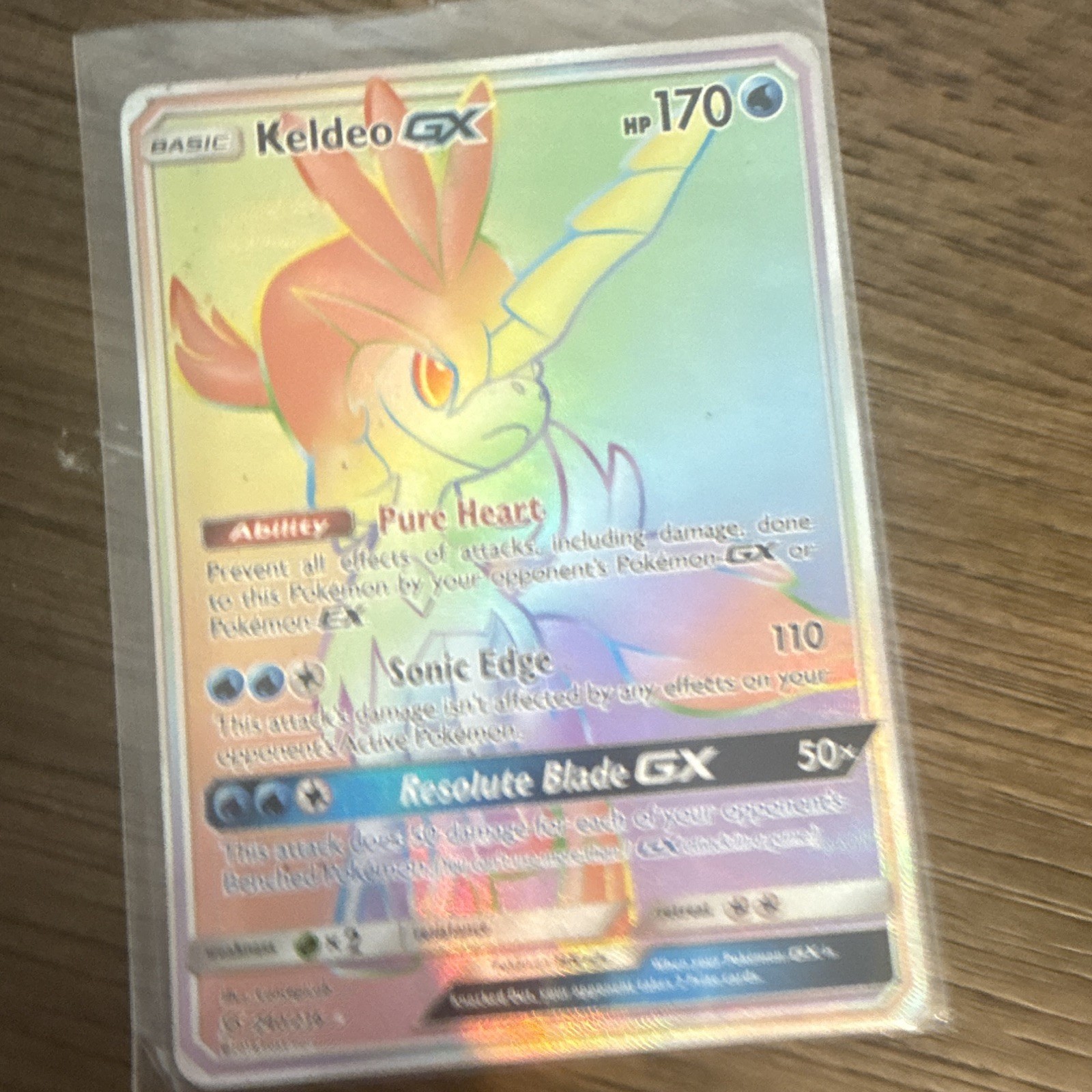 Keldeo GX 240/236 SM Unified Minds English Holo Secret Rare Full Art