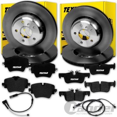 TEXTAR BREMSSCHEIBEN + BELÄGE VORNE + HINTEN passend für BMW X1 F48 + X2 F39