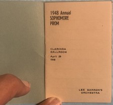1948 Clarinda Iowa Is. Annual Prom Booklet Jr. College