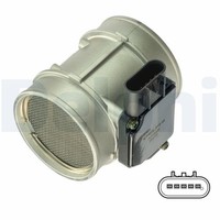 Luftmassenmesser Delphi AF10495-12B1 Mit GehäUse 12V FüR Opel Vectra Z02 CC 16V