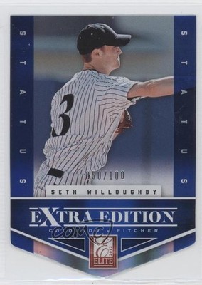 2012 Elite Extra Edition Status Blue Die-Cut 50/100 Seth Willoughby #180 0p8