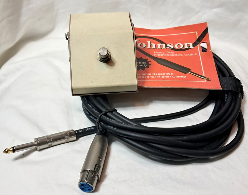 Vintage Microphone Cable & Foot Switch 20ft Gold Tip Plug Vintage Audio Pedal