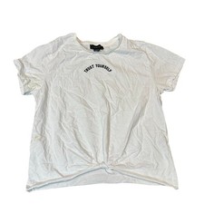 Primark Trust Yourself Graphic Tshirt White B...