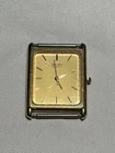 Vintage Seiko 9021-5009 Gold Tone Mens Formal Tank Quartz Watch WORKS