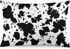 Cow Print Throw Pillow Cover Queen Size Black 30" x 20" Pack of 9 , Color 4