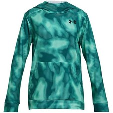 Under Armour Hoodie Boys YXS Teal Green New Fleece Printed 1379800