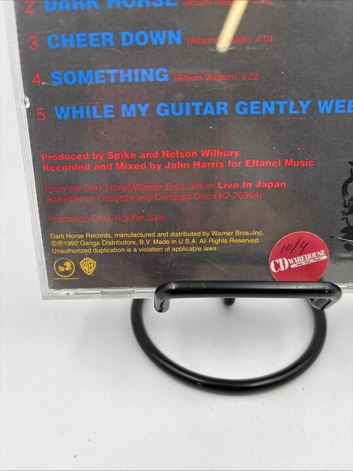 🔥GEORGE HARRISON LIVE IN JAPAN CD 5 TRACK SAMPLER 1992 PROMO ONLY NOT FOR SALE - Image 3 of 4