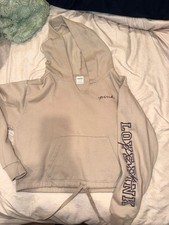 PINK Victoria's Secret Beige Cropped Hoodie
