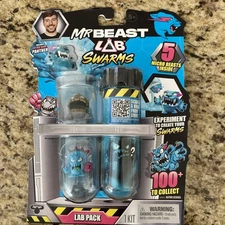 Mr Beast Lab Swarms Pack 5 Micro Beasts Inside Rare Panther New Sealed Lab Pack