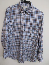 Hagen Carmel CA Multicolor Check Long Sleeve Button Down Shirt Large READ