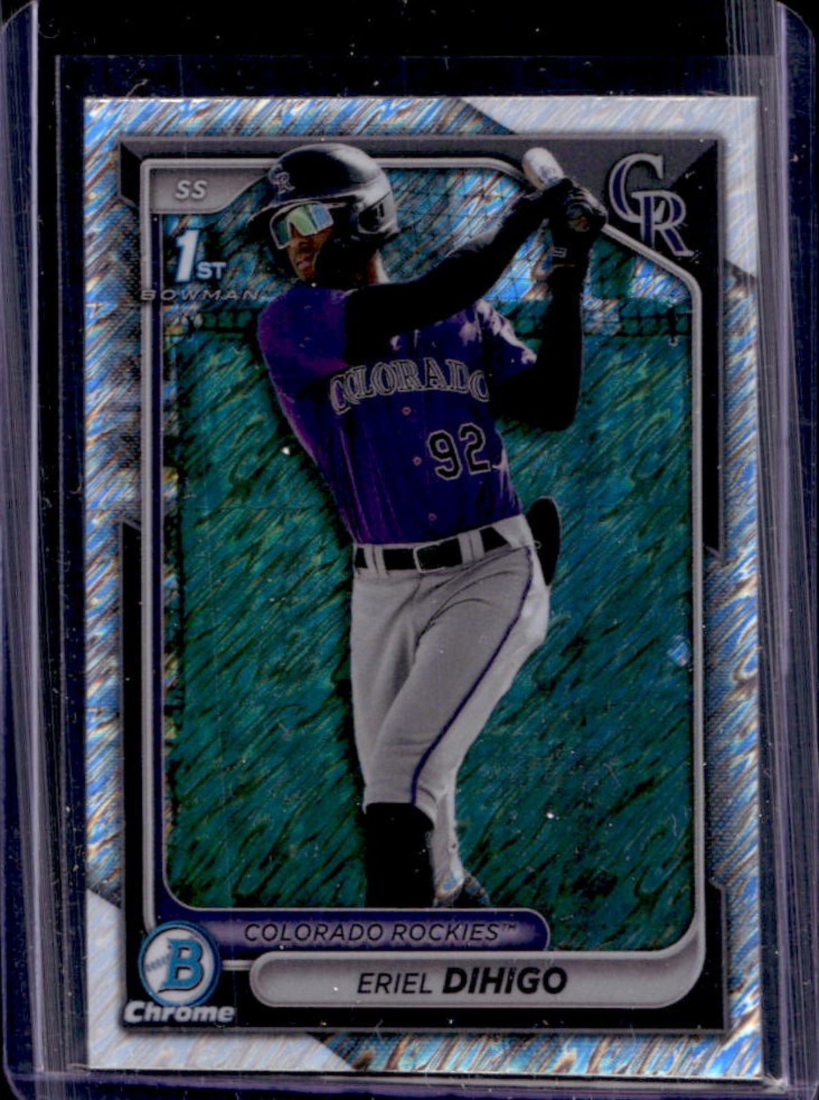 2024 Bowman Chrome Eriel Dihigo Shimmer Refractor 1st Prospect #BCP-200 Rockies