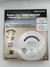 USI Electric 4 in 1 Hardwired Smoke Smart Alarm, Fire, CO & Nat.Gas MDSCN111