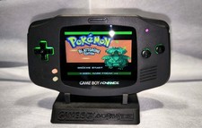 Nintendo Game Boy Advance GBA Gameboy IPS RGB mit Pokemon Blattgrün  und Ständer