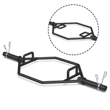 Gymax 56" Olympic Hexagon Deadlift Bar Trap Bar Foldable Grips Powerlifting