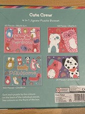 JIGSAW by THE WORKS (CUTE CREW - 4 x DIFFERENT JIGSAWS IN THE BOX) COMPLETE/VGC