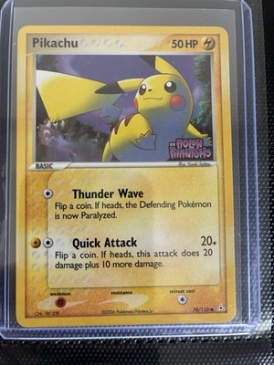 Pokémon Pikachu Holo 78/110 EX Holon Phantoms Stamped