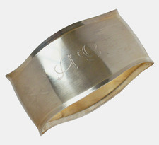 BSF Bremen Serviettenring 800 Silber 25 g Gravur Initialen AG um 1980