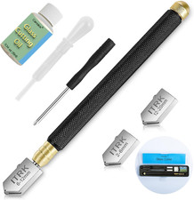 Glass Cutter 2Mm-20Mm, Upgrade Glass Cutting Tool with Glass Cutting Oil, Pencil