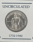 UNCIRCULATED 250 ANIVERSSARY WASHINGTON HALF DOLLAR SILVER 1732 -1982