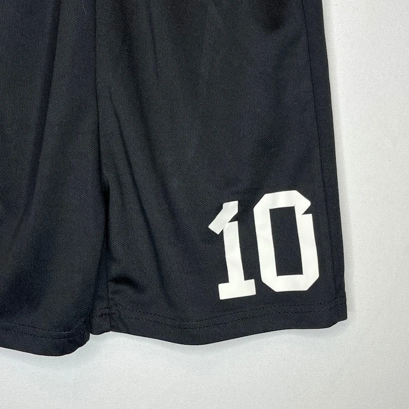 Pantalones Cortos de Fútbol Argentina AFA #10 Negro Blanco Rayas Juvenil O/S Fútbol Foto 4 de 4