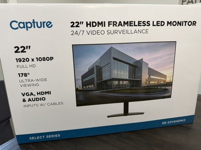 Capture Select Series OE-22VGHDMI3 22in Frameless LED 1080p HDMI VGA