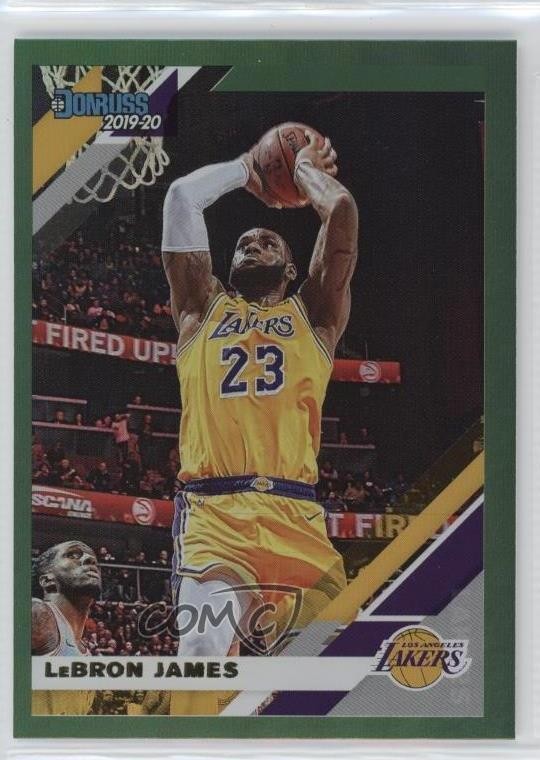 2019-20 Panini Donruss Green Flood LeBron James #94 17fl