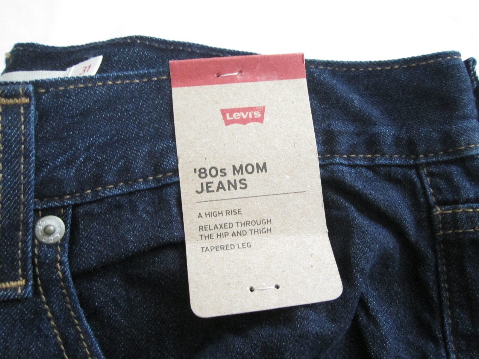New W/ Tag Women Levis High Rise 1980's Mom Denim Jeans Sz 31x30 (WP301) thumbnail 3