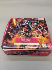 BANDAI GD02 Gundam Card Game Dual Impact Booster Box 24 Packs, Open Box