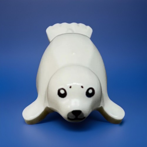 New Lego Animals Rare White Baby Seal Minifigure - Picture 1 of 3