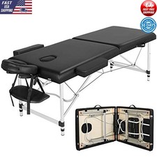 Portable Adjustable Massage Table Aluminium Folding Height Adjustable Spa Bed US