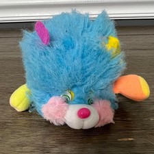 Vintage 1986 Popples Plush Animal Toy Pink Purple Blue Kids Collectible