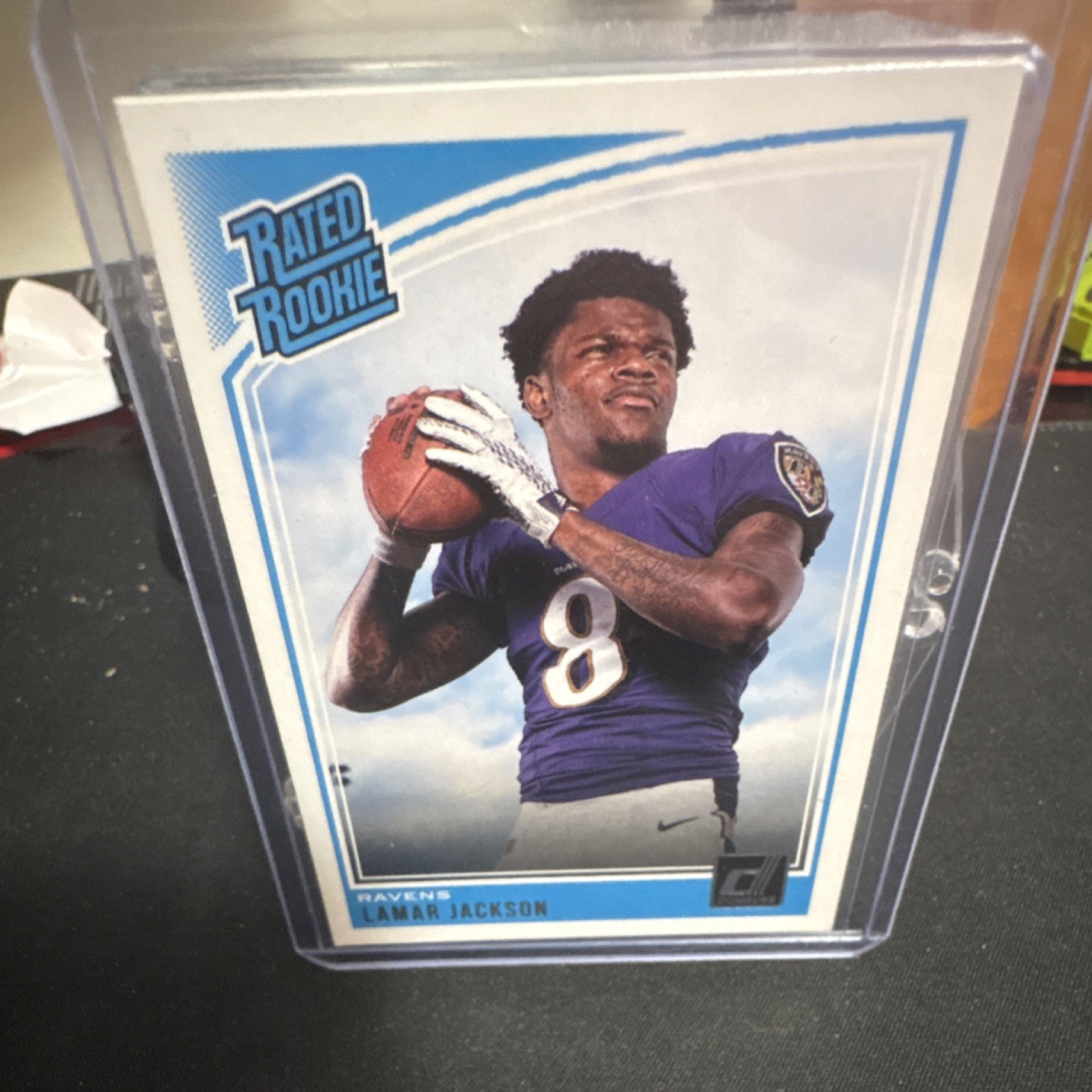 2018 Panini Donruss Rated Rookie Lamar Jackson #317 Baltimore Ravens