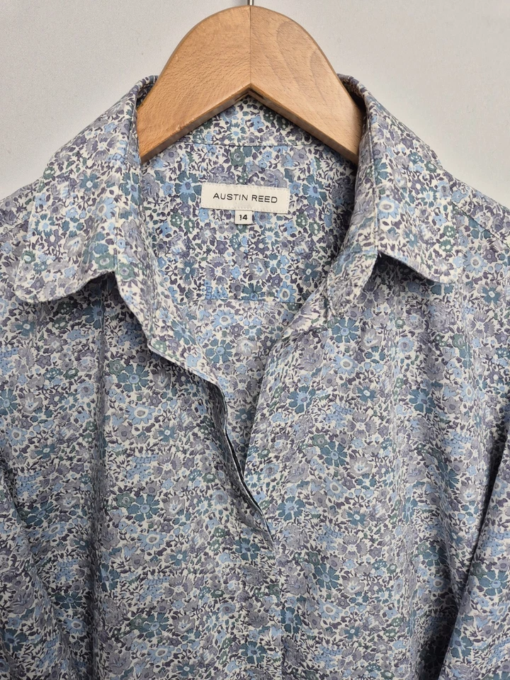 Рубашка Liberty of London Tana Lawn цветочный узор 100% хлопок размер 14 Austin Reed - Изображение 4 из 4