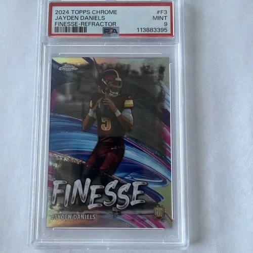 2024 Topps Chrome - Finesse Jayden Daniels #F-3 Refractor (RC) PSA 9