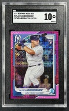 JASSON DOMINGUEZ SGC 10 2024 BOWMAN CHROME MEGA BOX FUCHSIA REFRACTOR RC 19/299
