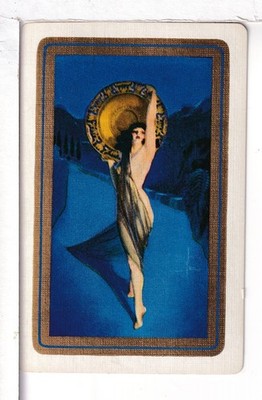 Single Vintage Playing Card Artist, Rolf Armstrong ''Girl Holding Plate'' AR-5-4 B